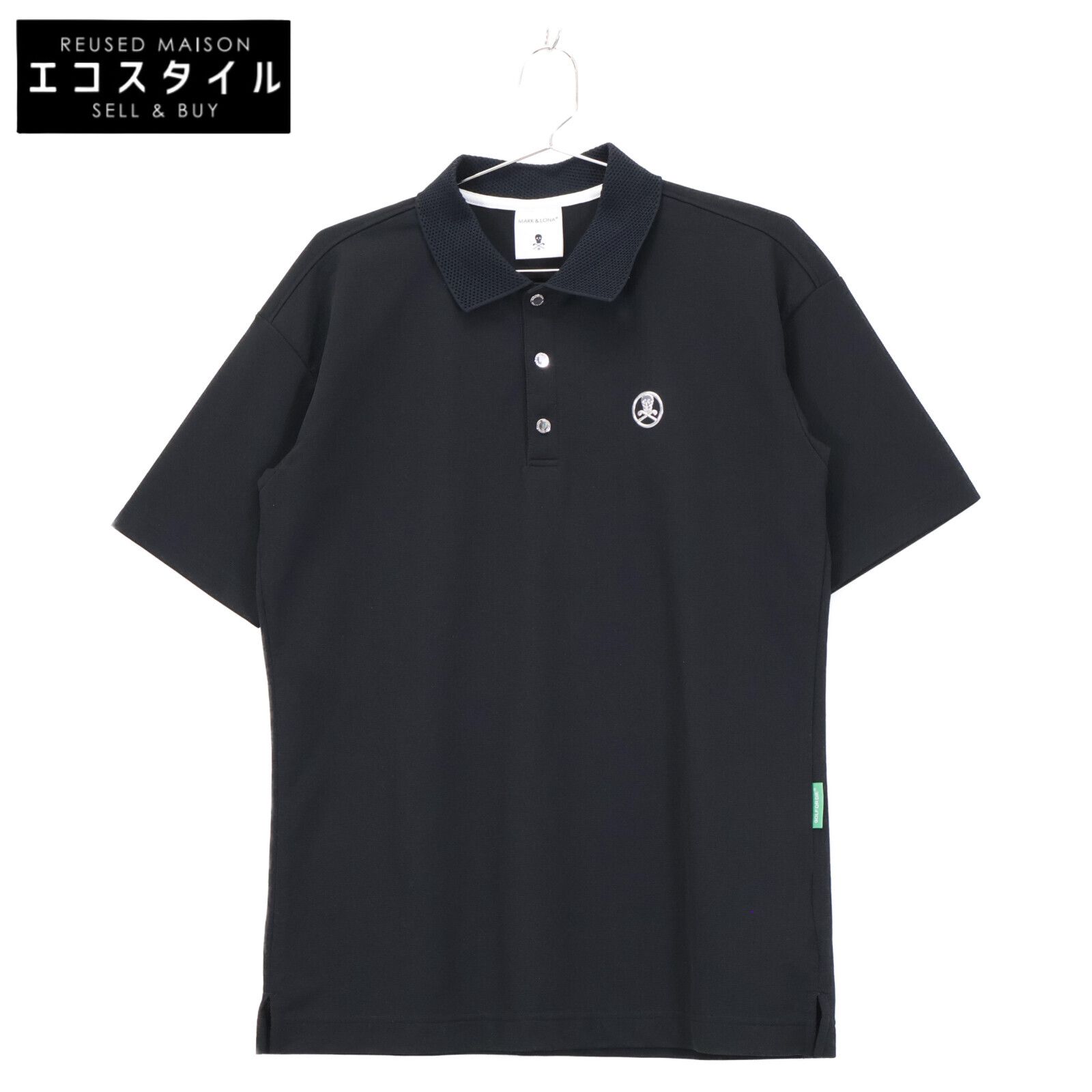 MARK-LONA マークアンドロナ MLM-2A-AP05 ﾌﾞﾗｯｸ Ace Asset Polo ﾎﾟﾛｼｬﾂ 46