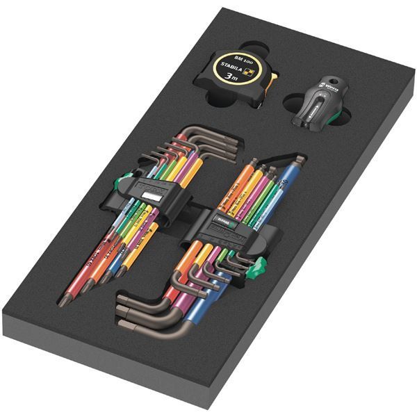 WERA ヴェラ 20点組 L型 Hex-Plus 六角棒 トルクスレンチ メジャー マグネタイザー セット フォームインサート付 150140 工具