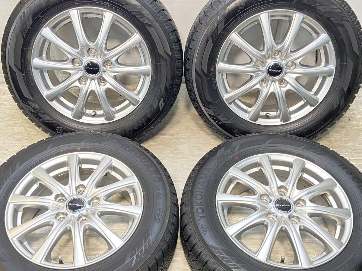 195/65R15  nヨコハマ アイスガード iG60 n　 エクスター n15x6.0 53 114.3-5穴 n中古タイヤ スタッドレスタイヤ ホイールセット 4本セットn w15241102600