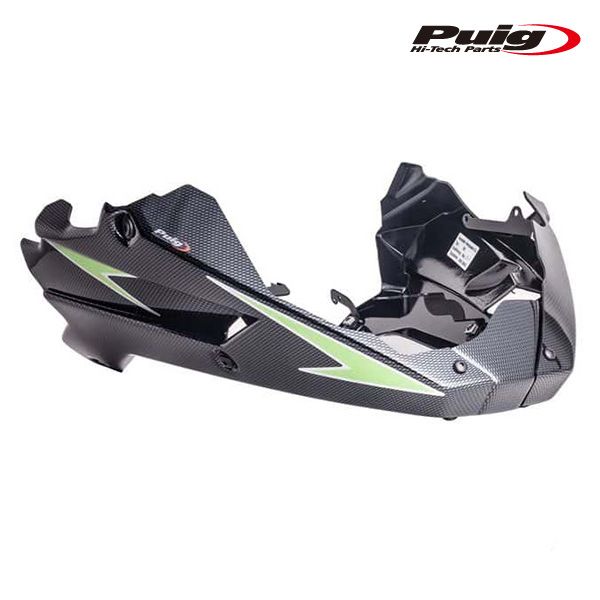 Puig 6507C ENGINE-SPOILER [CARBON PRINT] Kawasaki Z800 (13-16) Z800E (13-16) プーチ アンダーカウル
