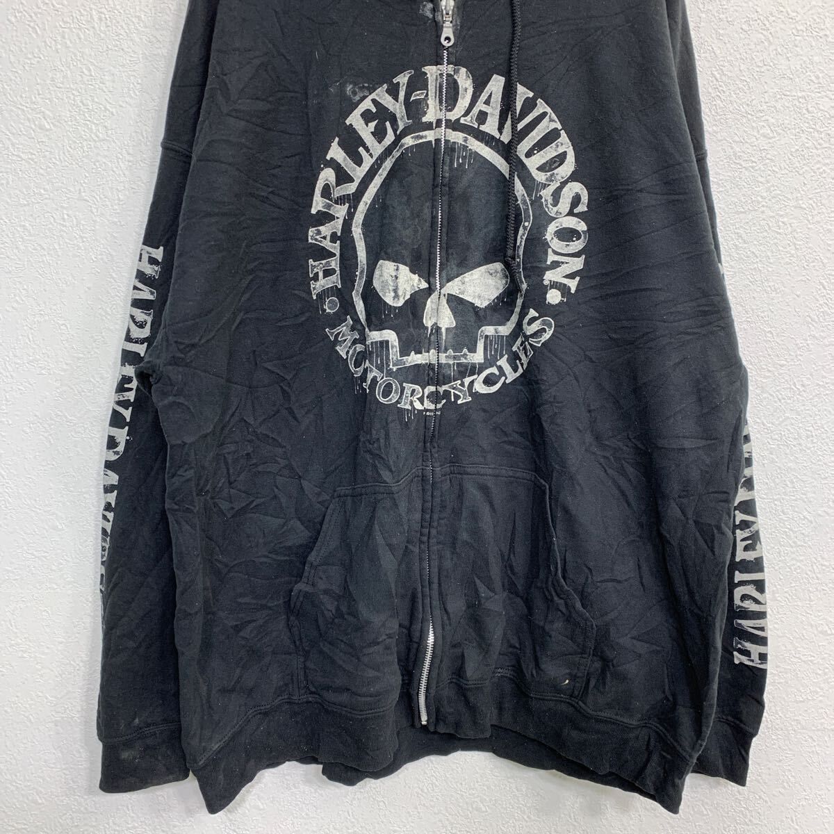 Harley-Davidson プリント スウェット パーカー 2XLサイズ ハーレー 
