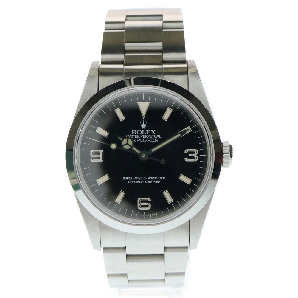 ROLEX (ロレックス) EXPLORER 1エクスプローラー1 黒文字盤 腕時計 シルバー/ブラック 14270 S番