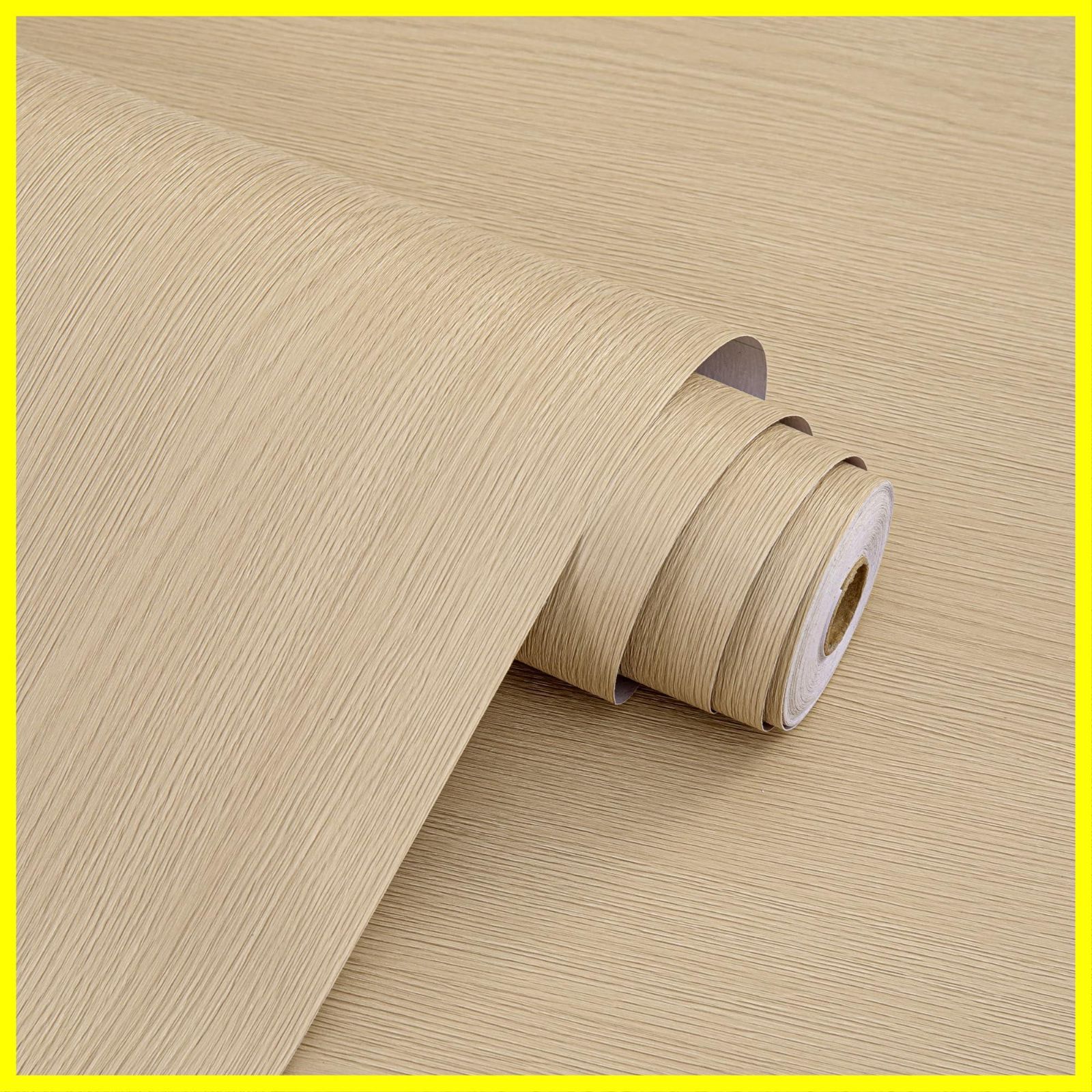 厚手壁紙 カッティングシート防水壁紙天然木目調の質感 DIY 家具 60cmx10mおしゃれ 壁 キッチン ドア [Haimin]はがせる壁紙シール木目 カウンター 補修 (オーク色-1)