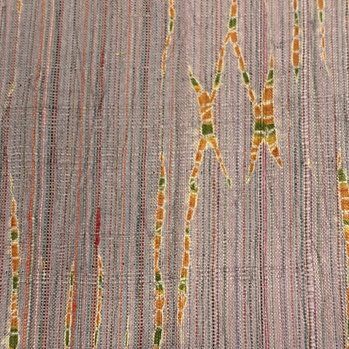 未使用品 小紋 アイボリー 縮緬地 笹 花文 鳥 身丈168.5cm 袷 正絹 リサイクル着物】小紋 正絹 Aランク 身丈157.5cm 裄丈65.5cm 袷