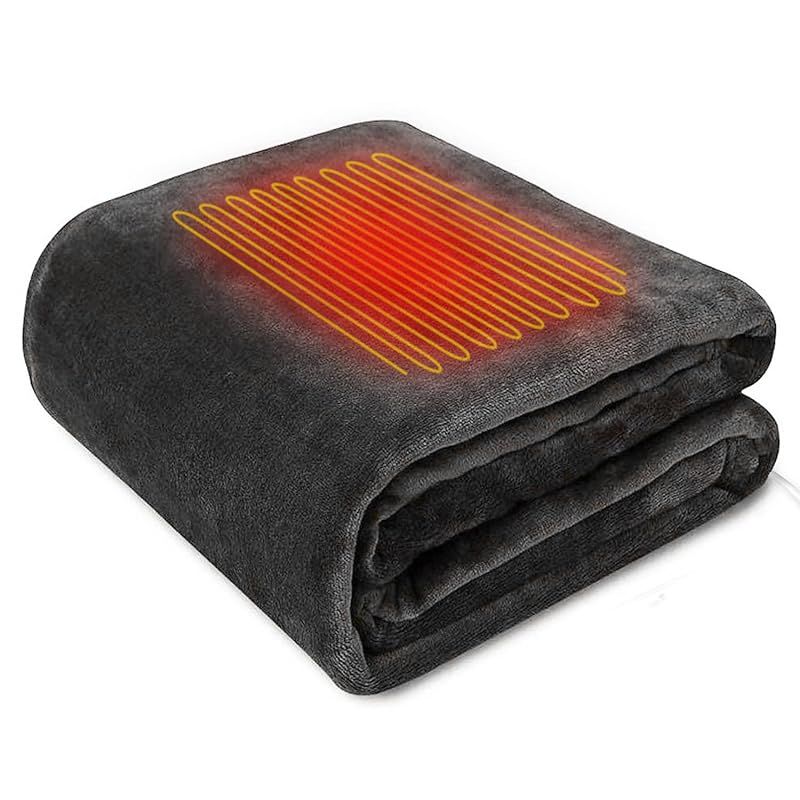 電気ブランケット 電気毛布 三段階温度調整 LEDディスプレイ表示 掛け敷き兼用 USB給電式 電気ひざ掛け タイマー機能 自動オフ 切り忘れ防止 USBブランケット 膝掛け 肩掛け 暖房毛布 大判 防寒対策 丸洗い 省エネ オフィス 車内 アウトド 0