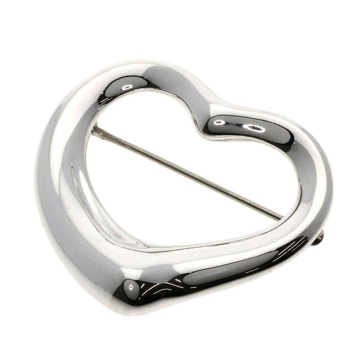TIFFANY&Co. ティファニー オープンハート ブローチ SV レディース