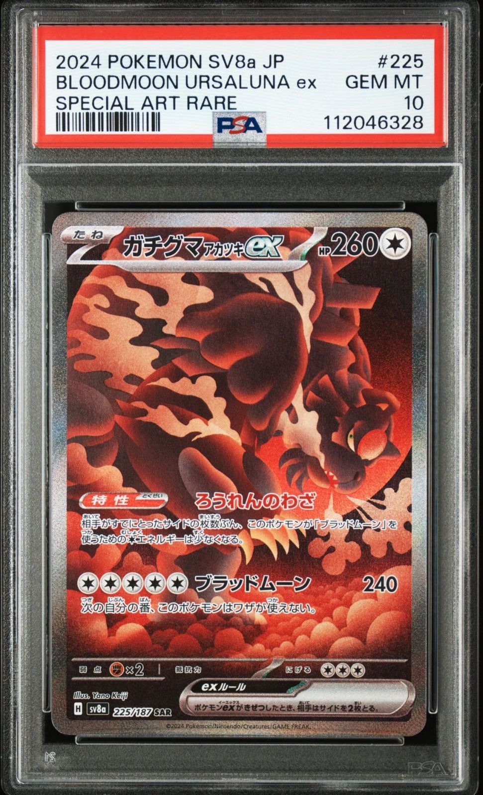 PSA10】 2連番 ガチグマアカツキex SAR クリムゾンヘイズ テラス