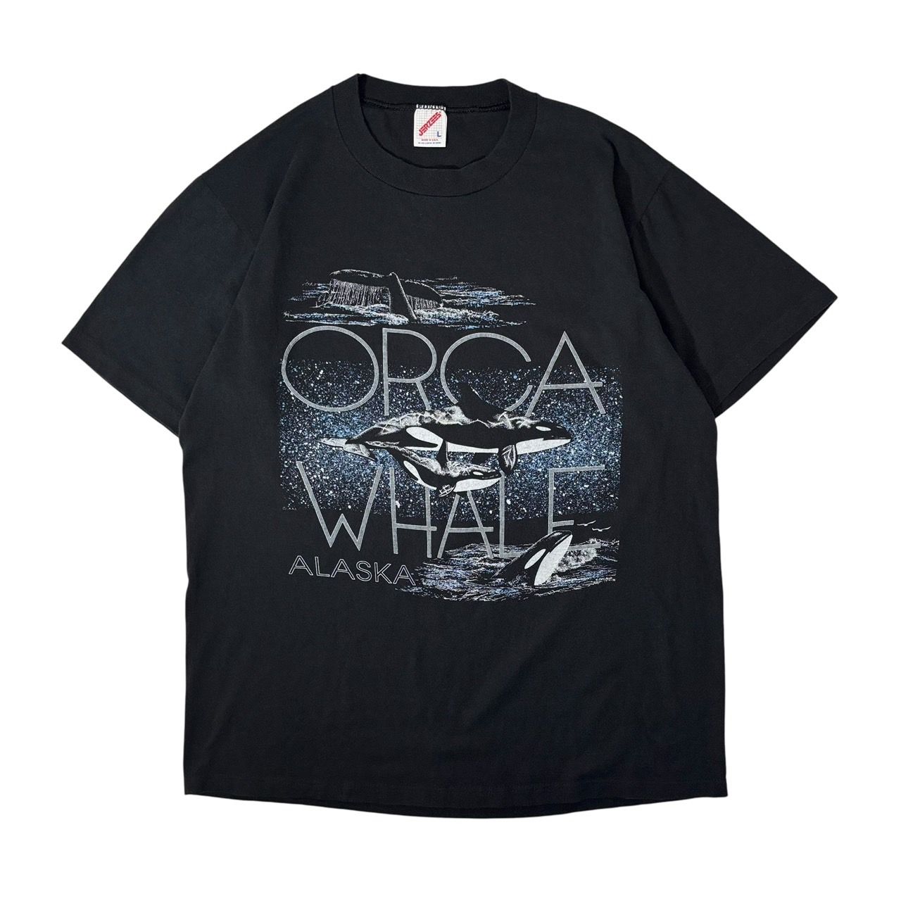 L】90s USA製 クジラ シャチ アニマル ヴィンテージ Tシャツ