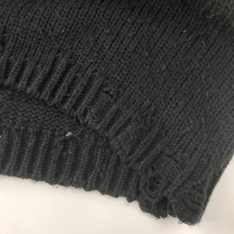 【中古】OY HEART STICH DESTOYED KNIT ニット ブラック オーワイ[10]