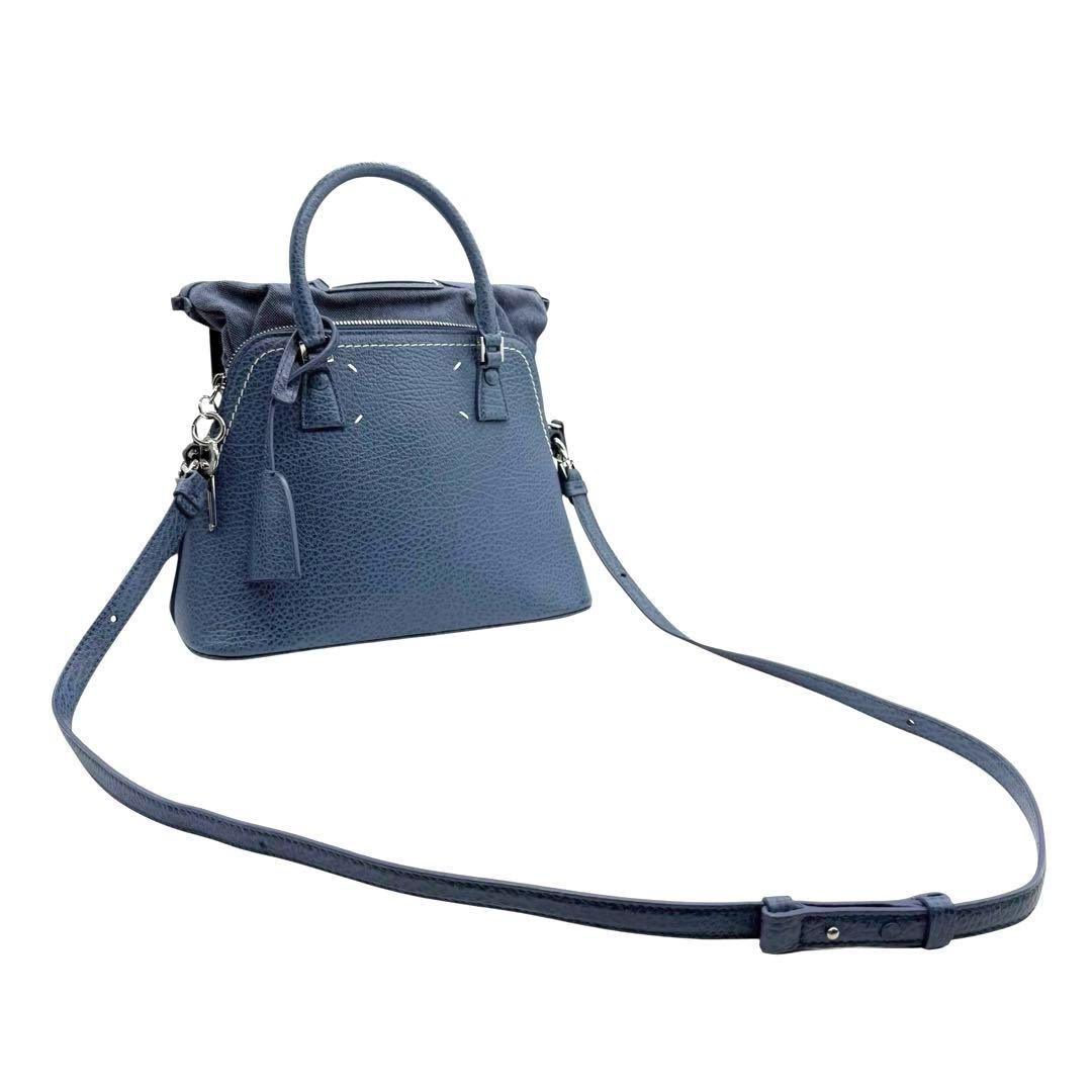 メゾンマルジェラ　5AC ミニ　2way ショルダーバッグ　ブルー　3805 メゾンマルジェラ 5AC ミニ 2way ショルダーバッグ ブルー 3805