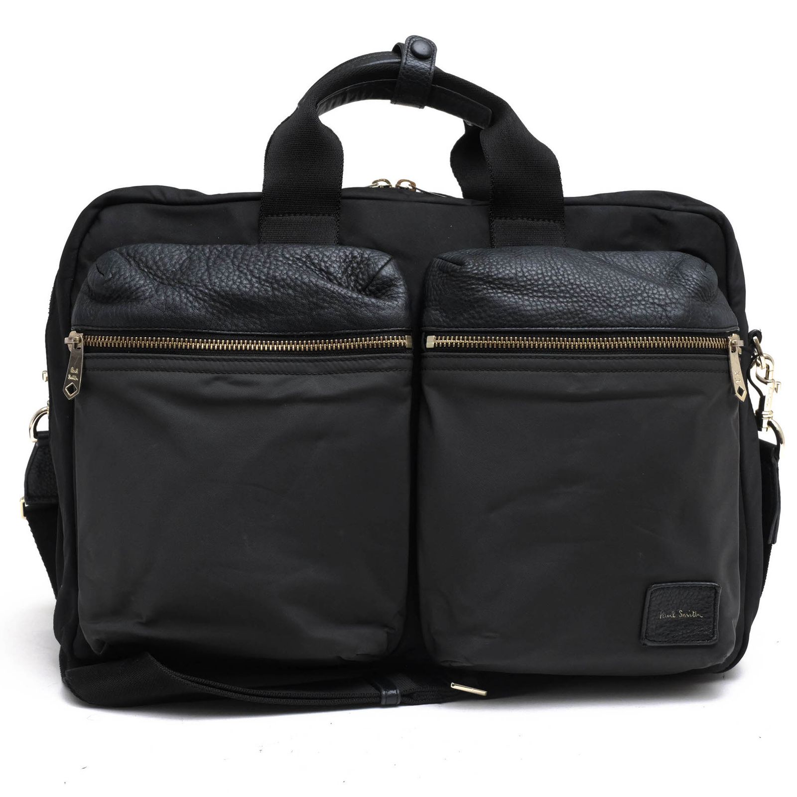 ポールスミス Paul Smith バッグ ブリーフケース ビジネスバッグ 鞄 ビジネス メンズ 男性 男性用 ナイロン レザー 革 本革 ブラック 黒 PSN505 ナイロンカラーブロック 3WAY リュック ショルダーバッグ バイカラー