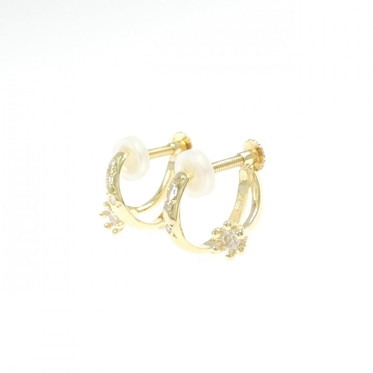 K18YG ダイヤモンド イヤリング 0.19CT