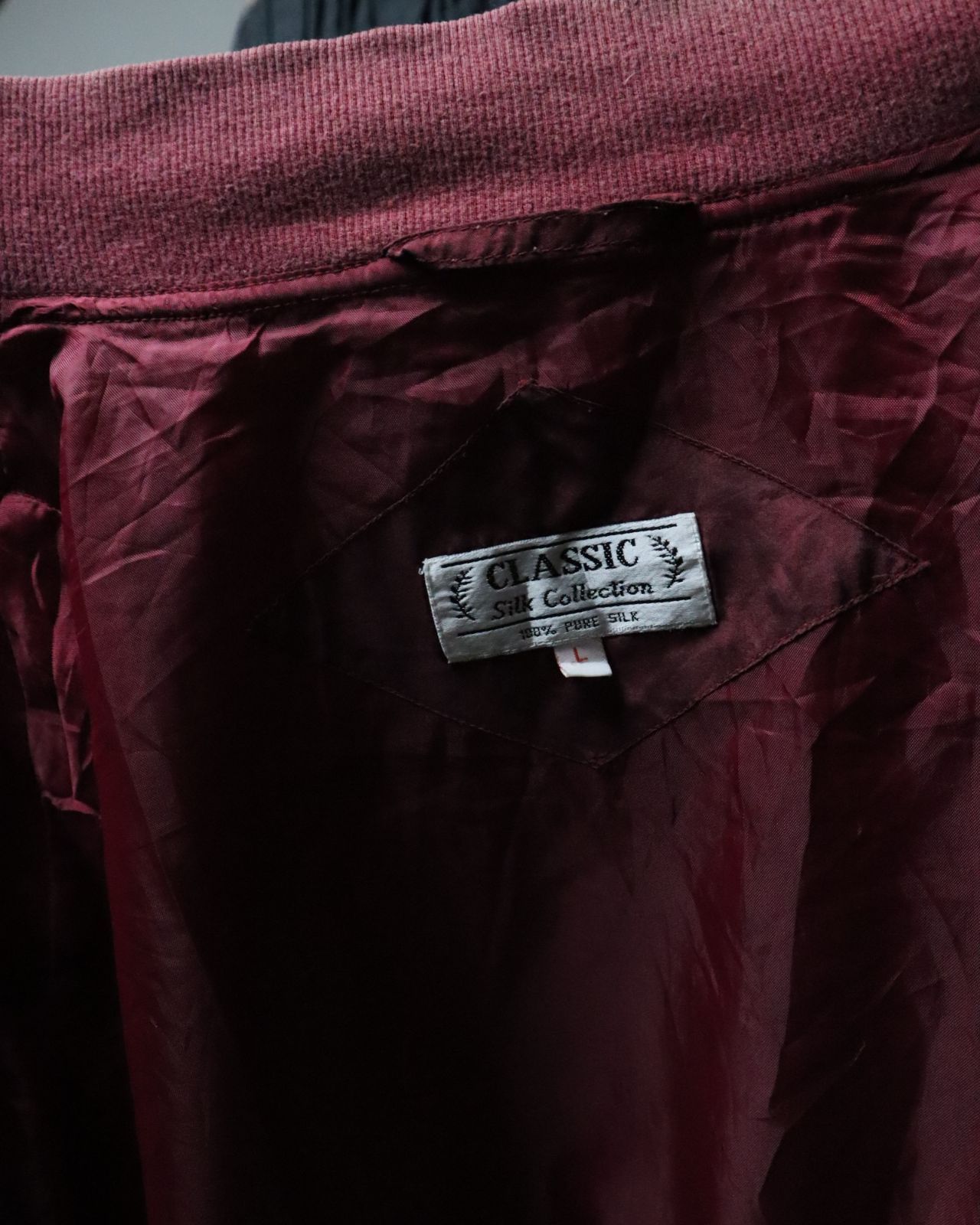 fade silk oversized bomber jacket blouson bordeaux シルク 絹 オーバーサイズ ボンバージャケット ブルゾン 深紅 ボルドー 80s 90s AllSaints Tierra Faded Oversized Bomber Jacket in Pink for Men