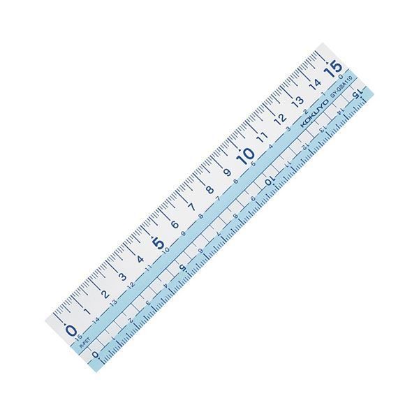 (まとめ) コクヨ 直線定規(まなびすと)(再生PET樹脂製) 15cm ブルー GY-GBA110B 1セット(10本) 【×3セット】