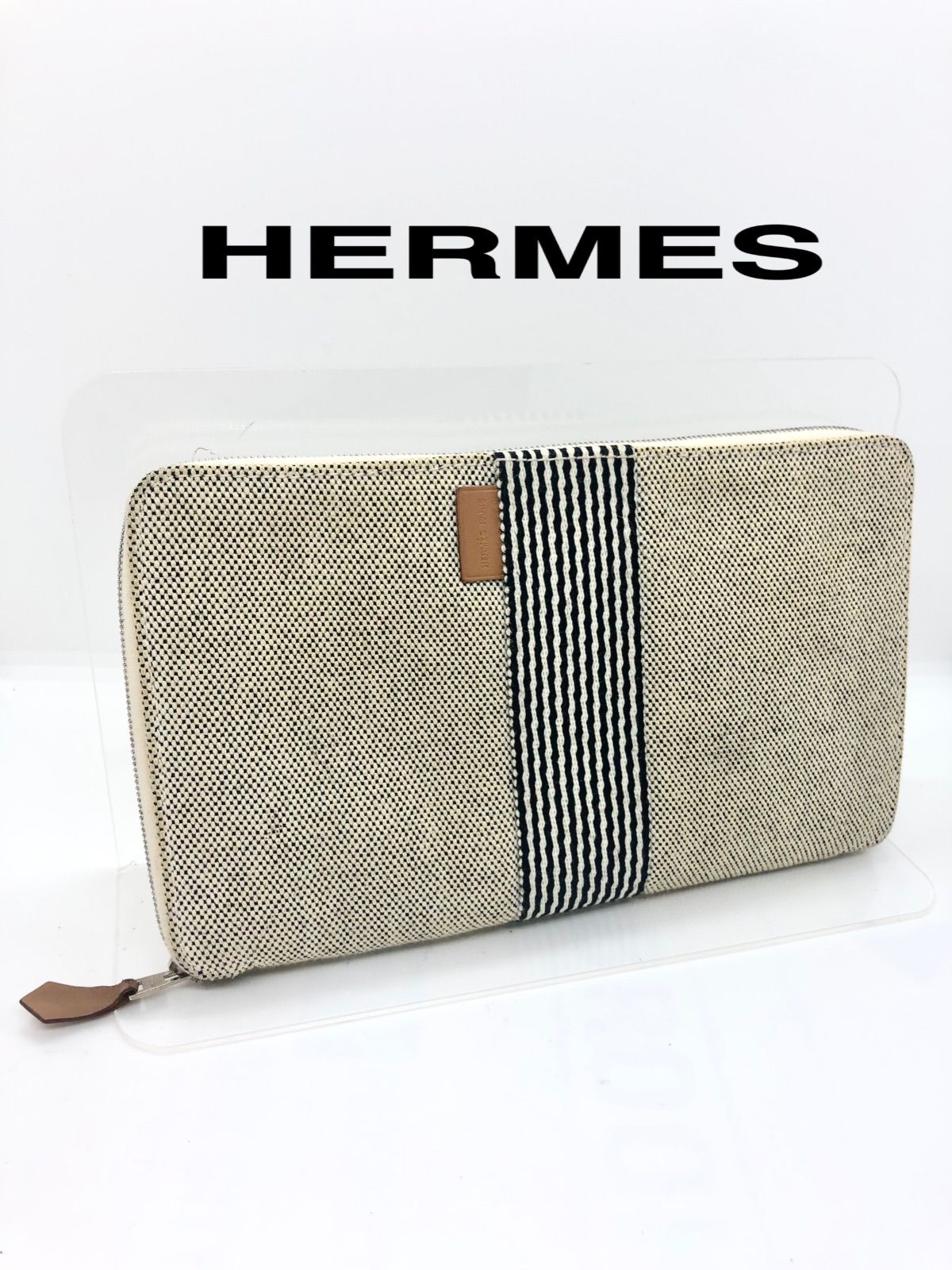 HERMES コインケース カードケース エールライン ラウンドジップ-