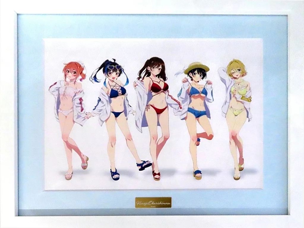 セル画 原画 付属品付 TVアニメ 彼女 お借りします arti-mate キャラファイングラフ 集合 描き下ろし 水着ver.