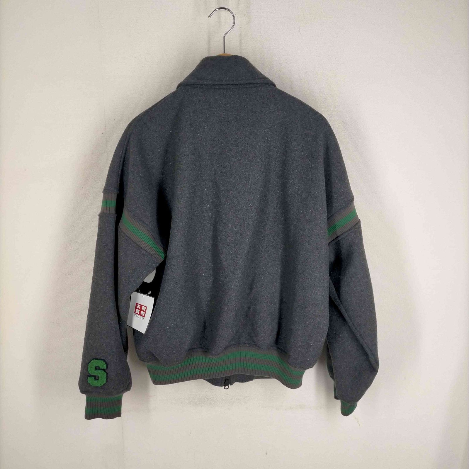 ソエルテ soerte Stand collar stadium jacke ウール混