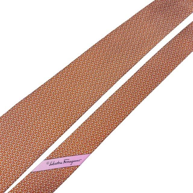 未使用タグ付 箱付 サルバトーレフェラガモ ネクタイ オレンジ