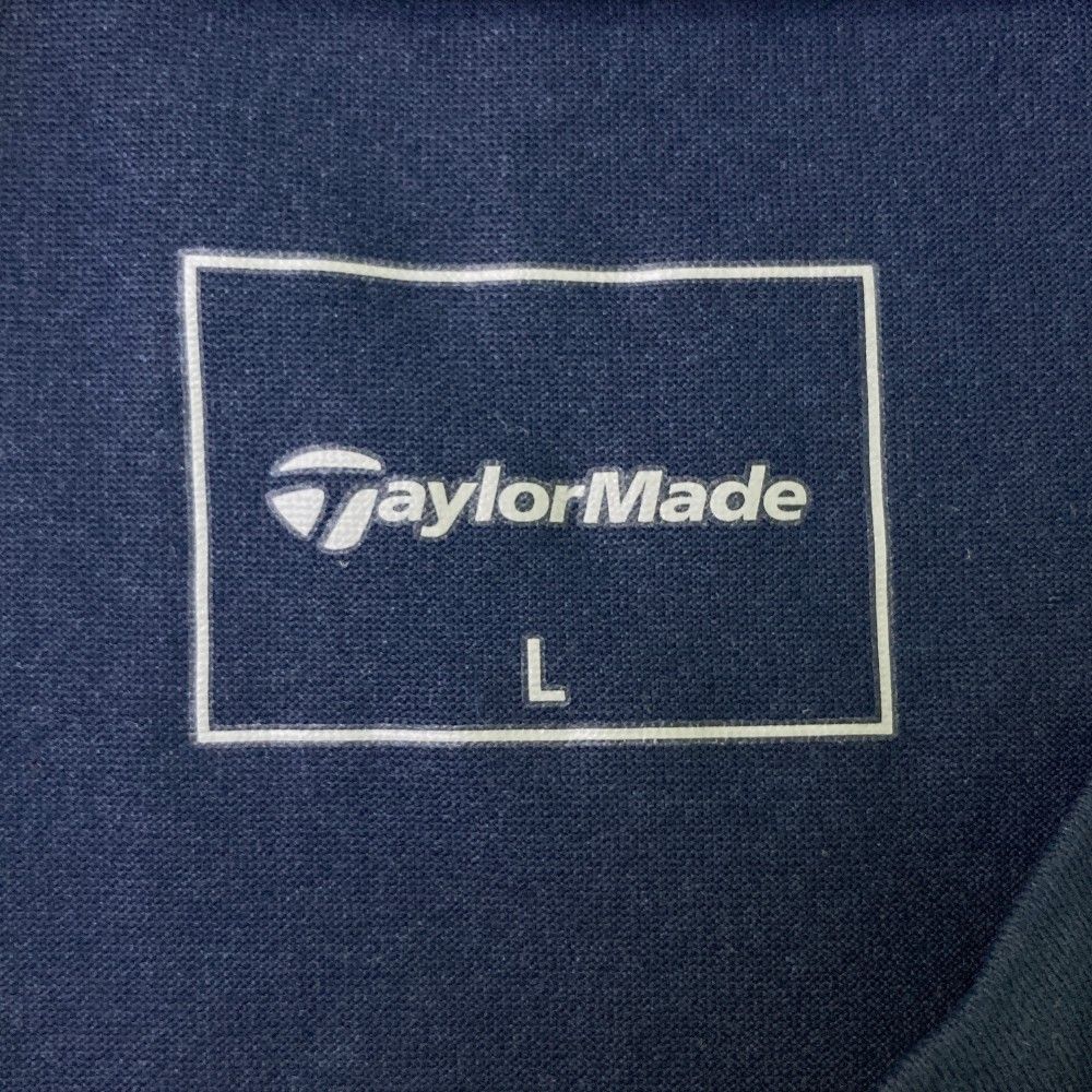 テーラーメイド：メンズ：Lサイズ：モックネック半袖シャツ：ネイビー TaylorMade テーラーメイド ゴルフウェアモックネックシャツ