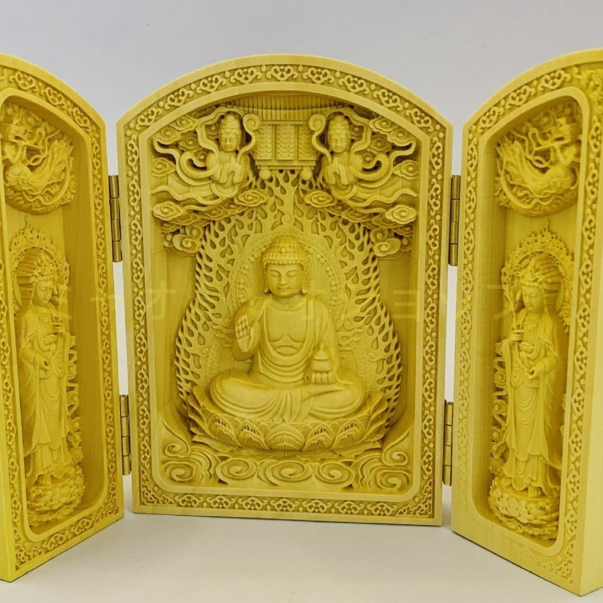 透かし模様 菩薩 ファッション 置物 風水 インテリア 透かし彫りの悠々