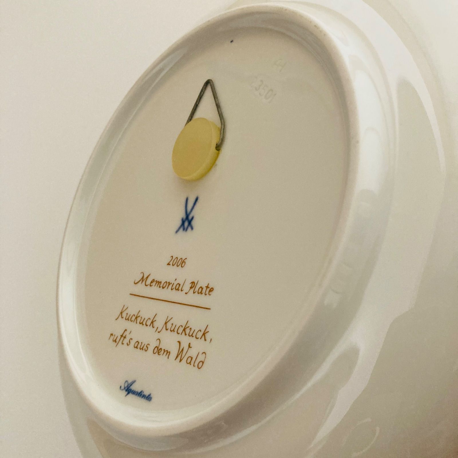 マイセン カッコウ メモリアル プレート 2006年 Meissen 飾り皿