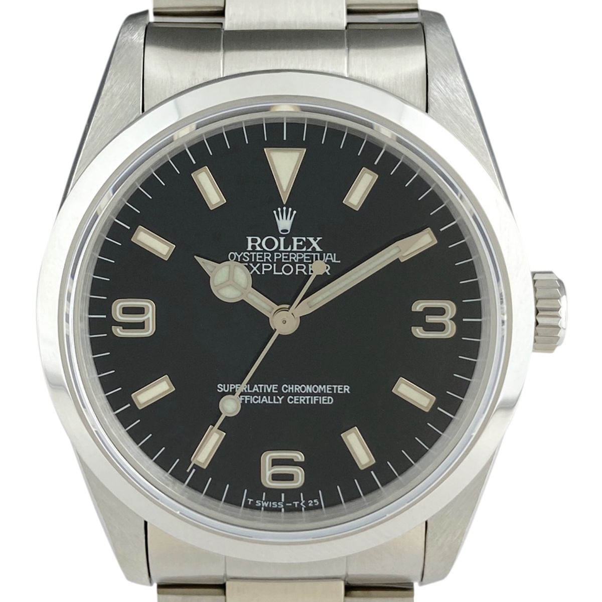 ロレックス ROLEX エクスプローラー1 14270 腕時計 SS ブラック 自動巻き ブラック メンズ 【中古】