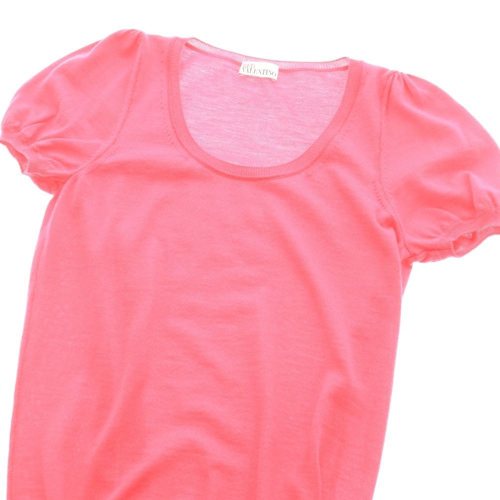 RED VALENTINO ヴァレンティノ　カギ編み　フリル　ニット　半袖　XS RED VALENTINO ヴァレンティノ カギ編み フリル ニット 半袖 XS