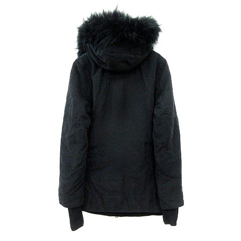 SLY　ミリタリー モッズコート　美品　ラクーンファー着脱可　レディース　黒 ウールリッチ ラクーンファー、ダウンライナー付きモッズコート