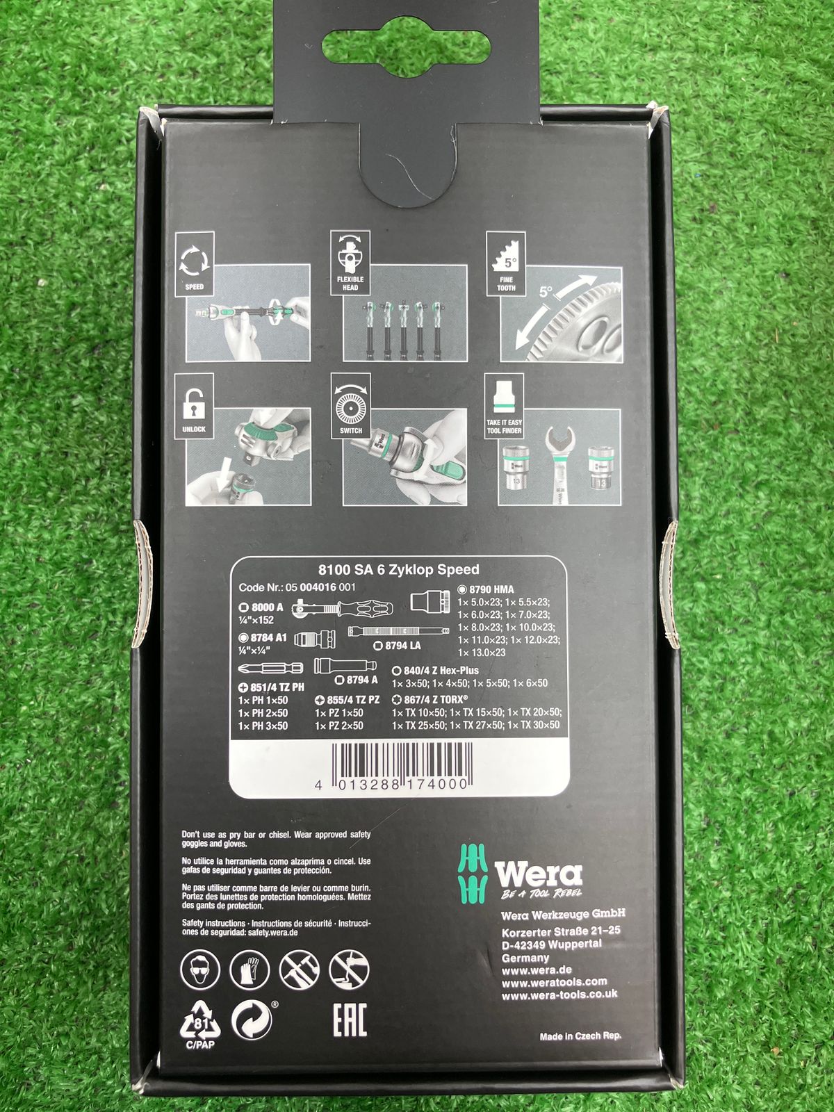 Wera(ヴェラ) 8100SA6 サイクロップ スピード ラチェット セット 1/4