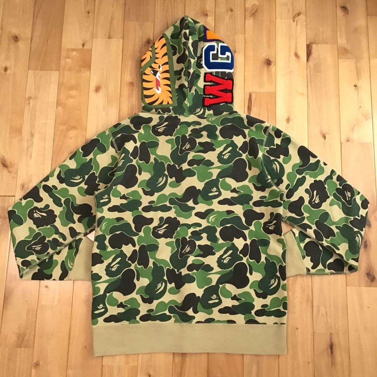 ABC camo green シャーク パーカー Lサイズ shark full zip hoodie a 