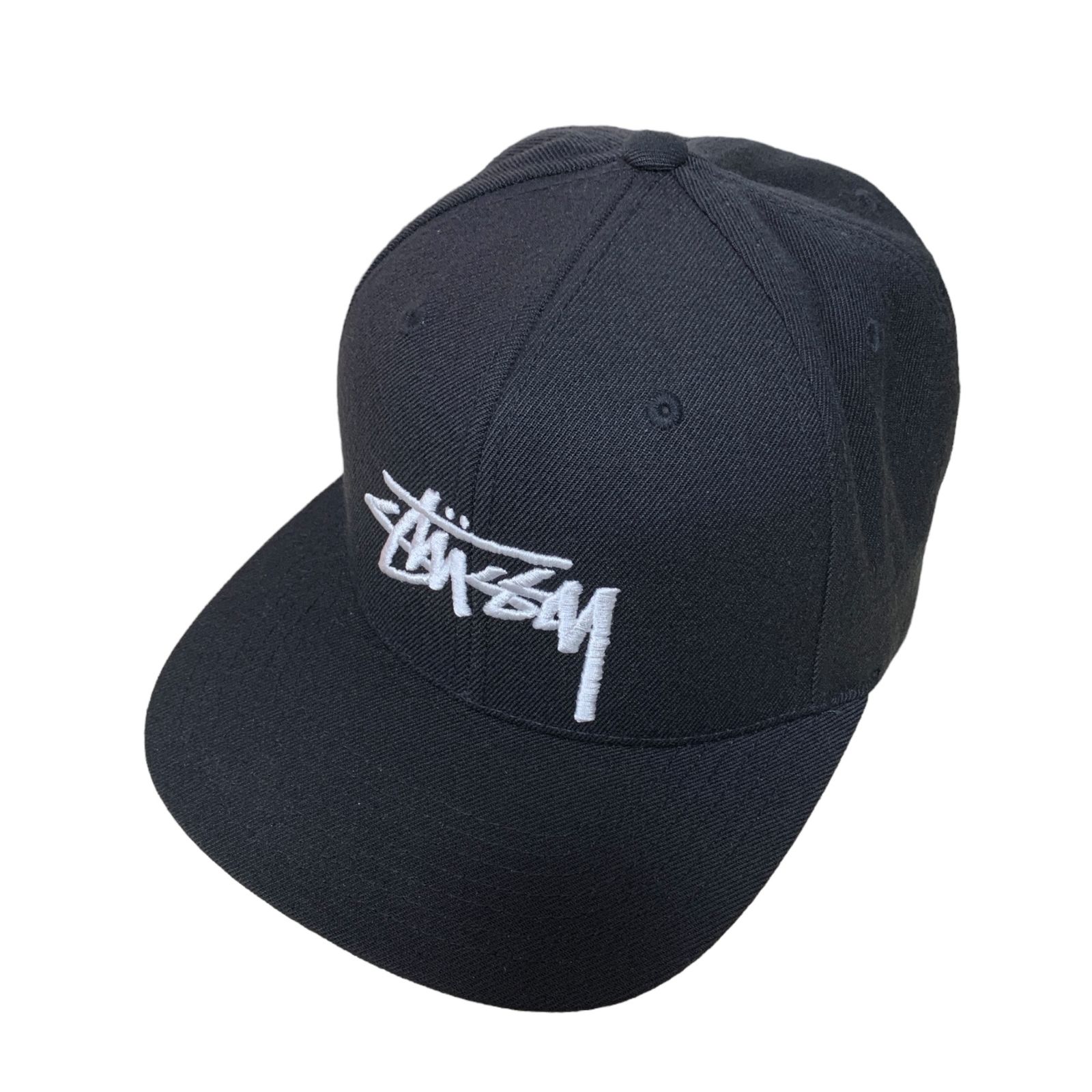 ◆未使用品◆STUSSY ステューシー キャップ 黒 メンズ 刺繡ロゴ ベースボールキャップ スナップバック Q63908NA