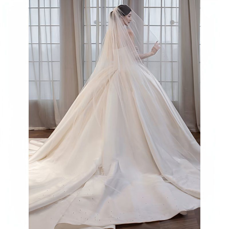 ウェディングドレス 二次会ドレス サテン全体 白ワンピース パーティードレス 森ガール 結婚式 二次会 披露宴 エレガント 旅行撮影ドレス