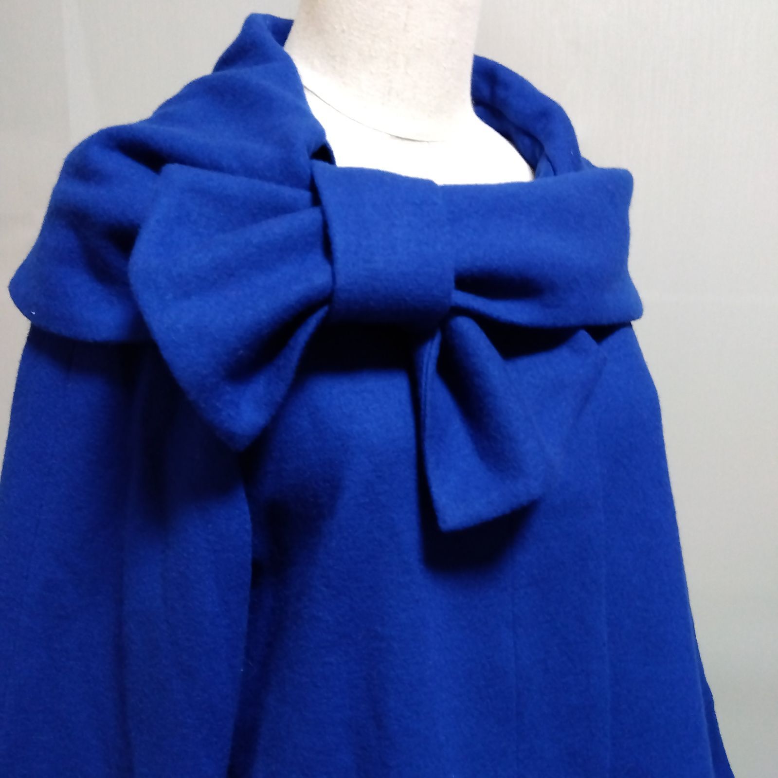 GRANDTABLE / 2WAYリボンハーフコート Grandtable グランターブル 2WAY リボンハーフコート ロングブルー