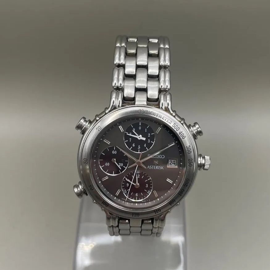 ✨磨きあげメンテナンス済✨】SEIKO ASTERISK 7T52-6A50 黒文字