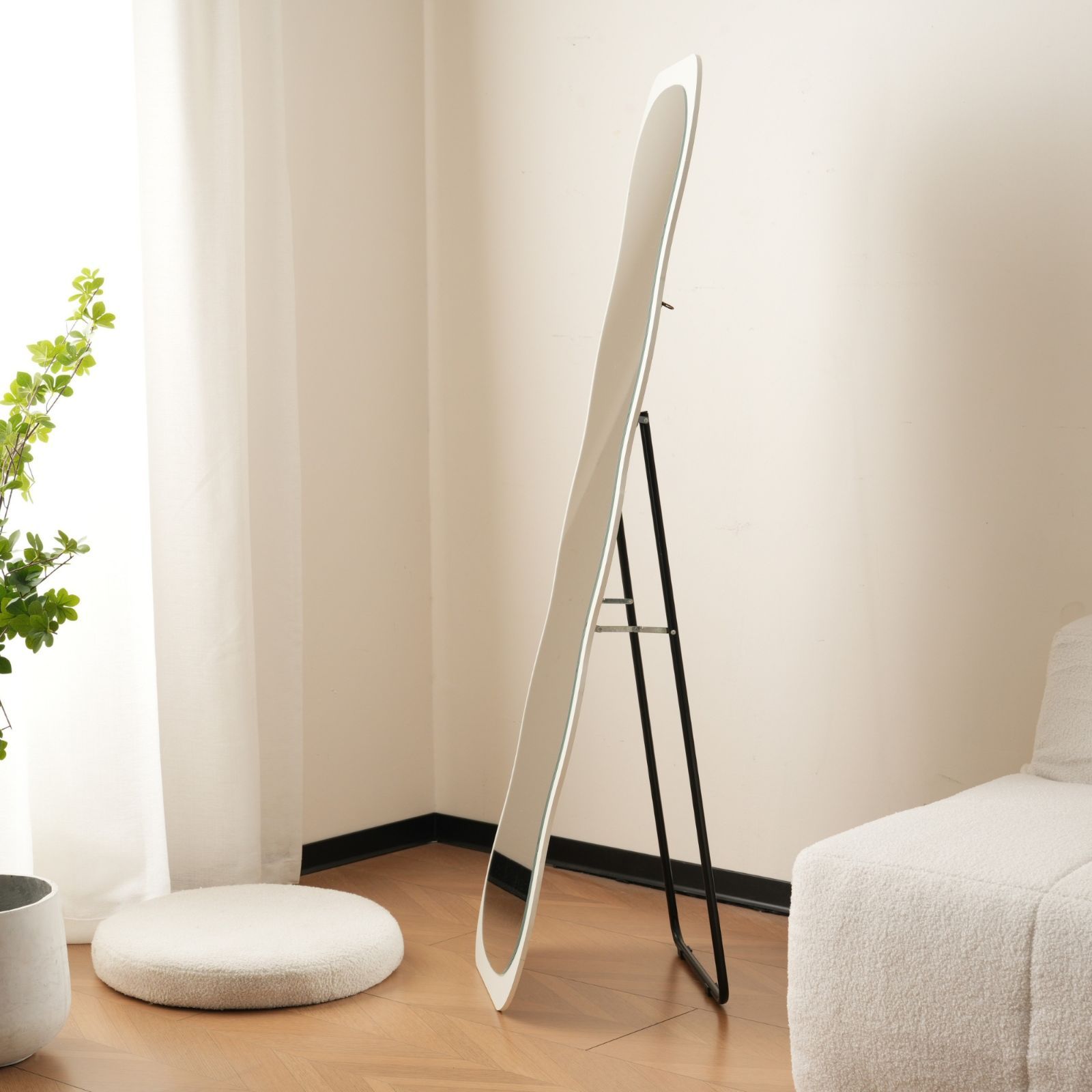 全身鏡 姿見鏡 スタンドミラー 壁掛け 立て掛け 折りたたみ 飛散