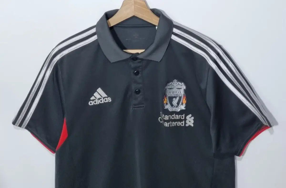 L ） adidas(アディダス) ジン・グレイ リヴァプール PK 半袖Tシャツ