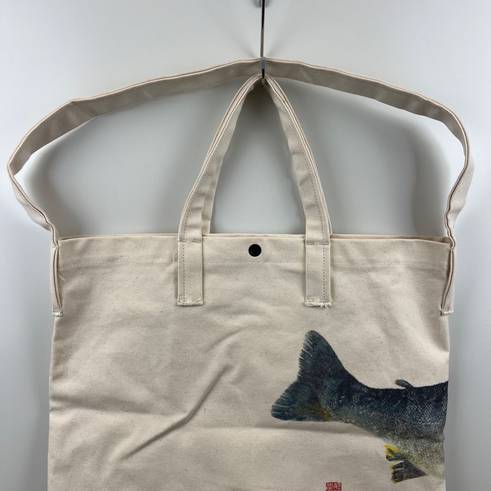 South2West8 sakuramasu gyotaku print canvas tote bag サウスツー