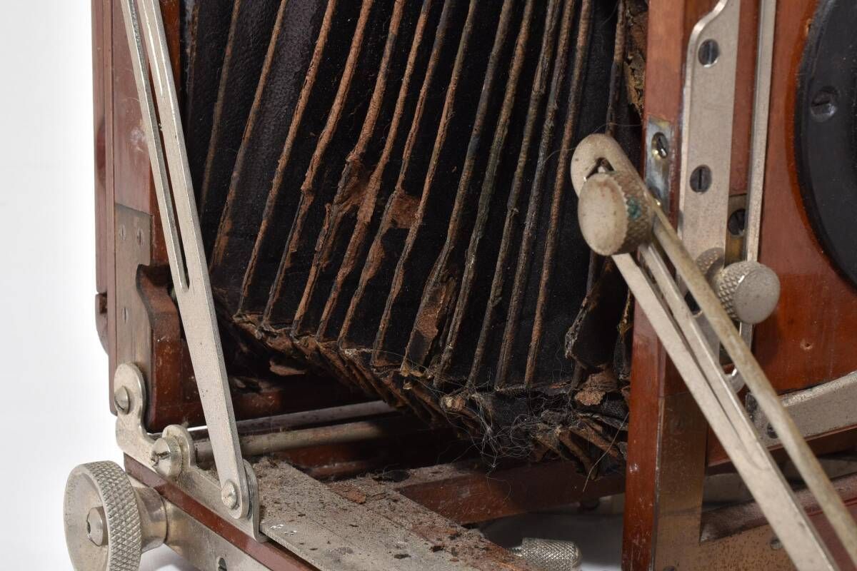 大 木製蛇腹カメラ 大判カメラ フイルムカメラ アンティーク 01