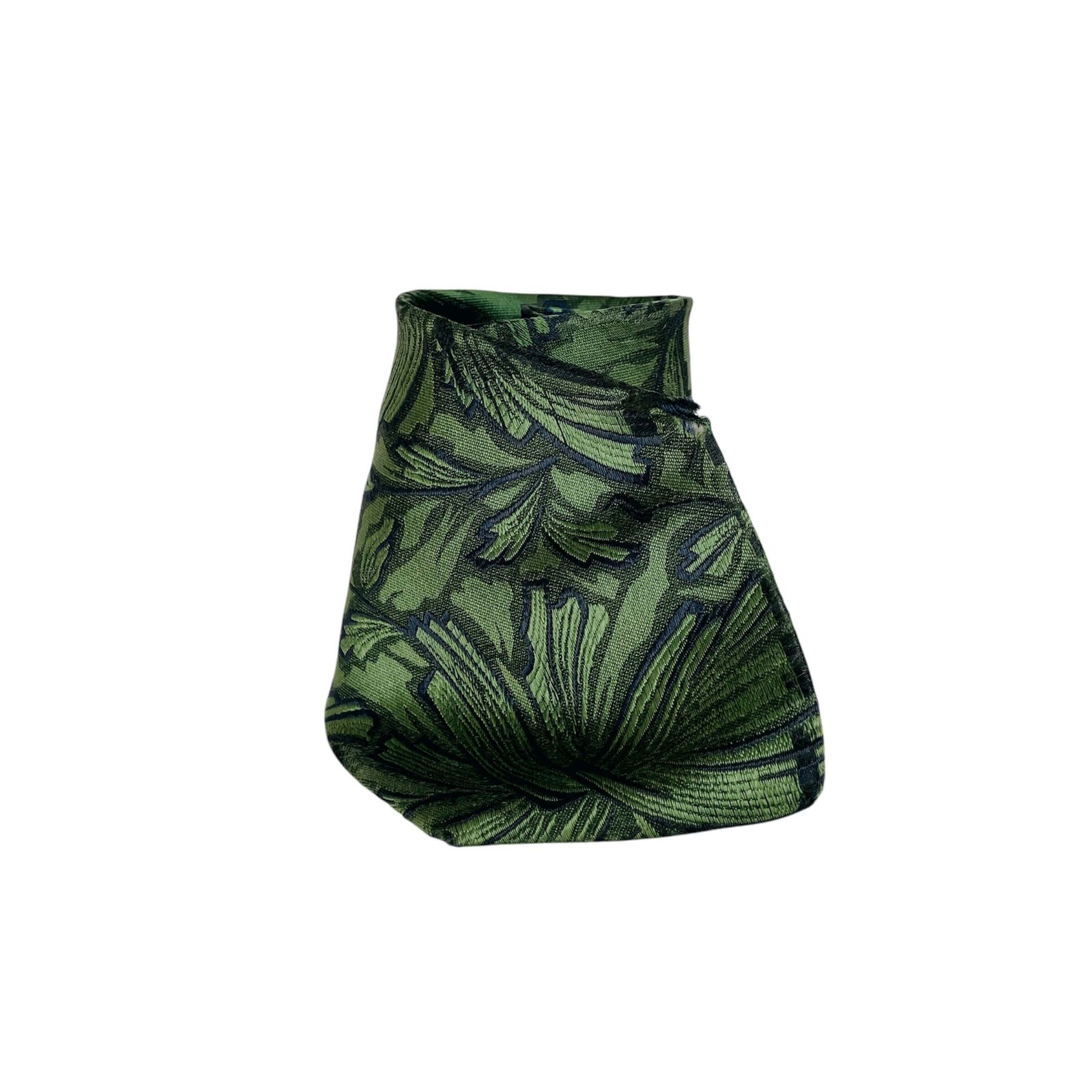 GIANNI VERSACE ジャンニ ヴェルサーチ ボタニカル リーフ模様 シルク ワイド ネクタイ グリーン 緑 ビジネス メンズ イタリア製 ヴィンテージ