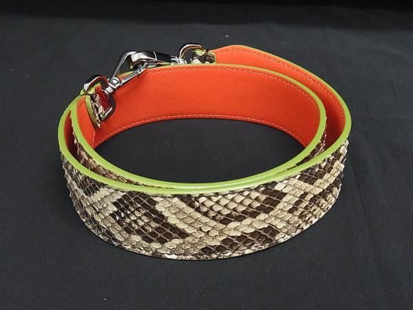 ■極上■本物■極美品■ FENDI フェンディ ストラップユー パイソン バッグ用 ショルダーストラップ 肩掛け ブラウン系 FG6533 □極上□本物□極美品□ FENDI フェンディ ストラップユー パイソン
