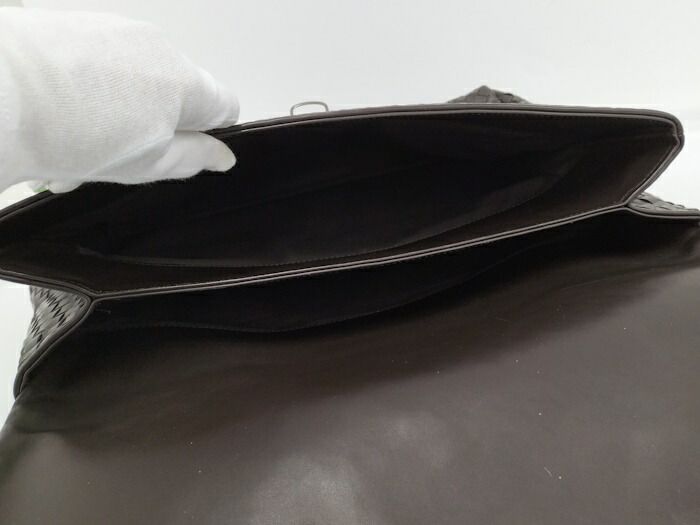 BOTTEGA VENETA ビジネスバッグ イントレチャート レザー ブラウン