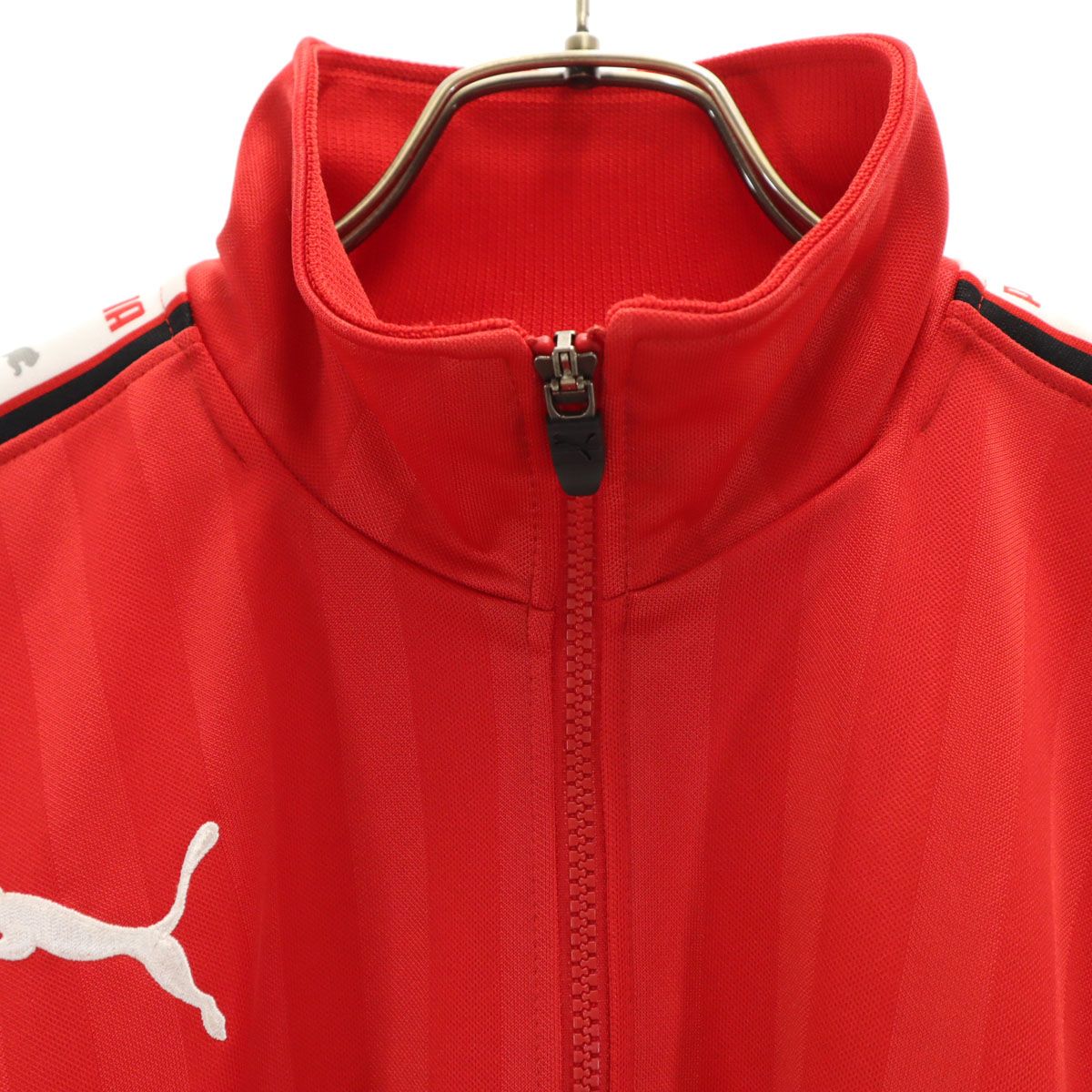 PUMA プーマ 日本製 ストライプ柄 トラックジャケット SS レッド