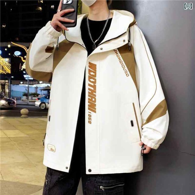 [XXXXL]メンズ ファッション 服 男性用 オシャレ シンプル 大人 かっこいい 大きいサイズ ストリート 紳士服 ワークジャケット フード付き ジャケット カジュアル 服