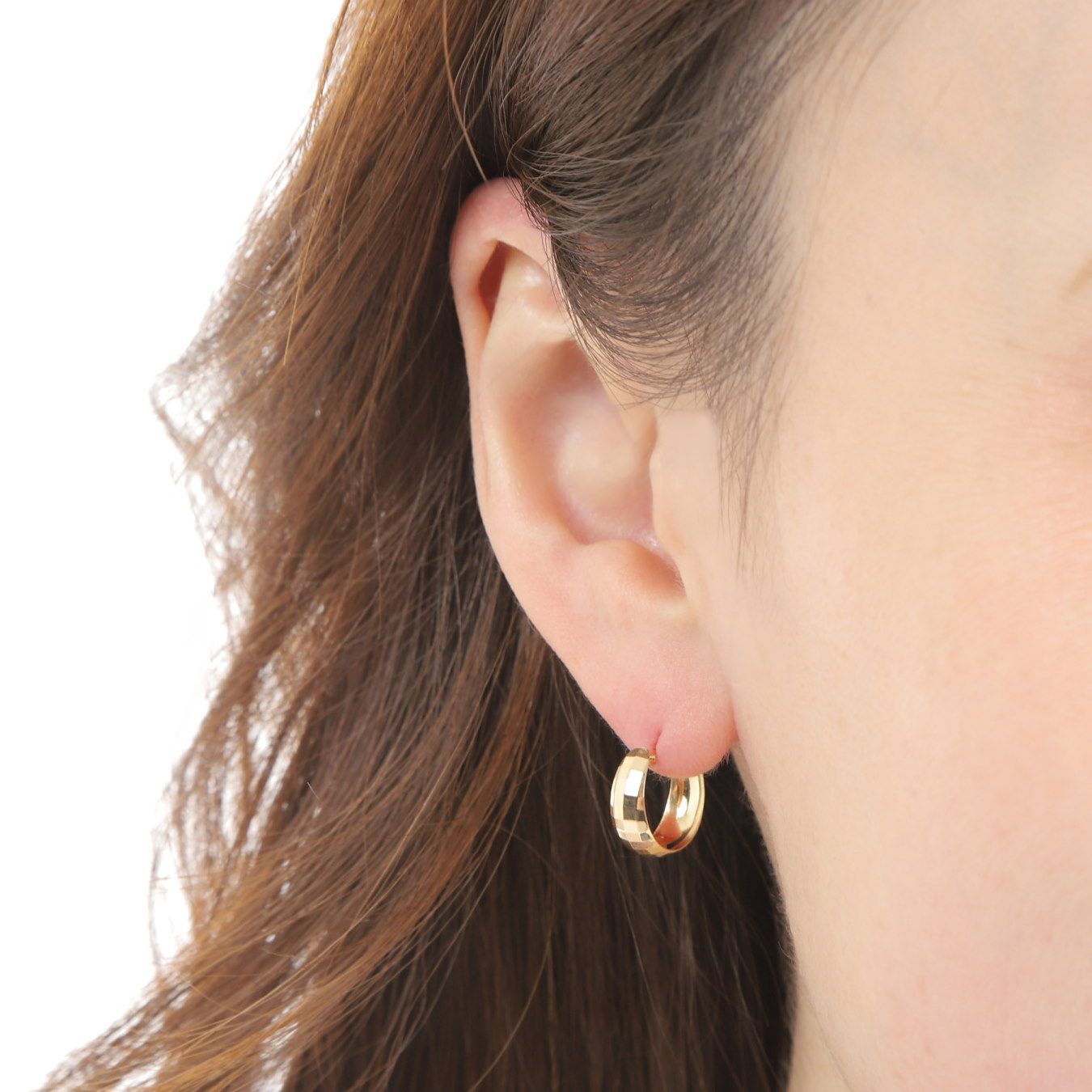 ＊Ghie Moralla＊18金【5×13mm 月甲フープピアス】刻印入 Ghie Moralla＊18金【5×13mm 月甲フープピアス】刻印入