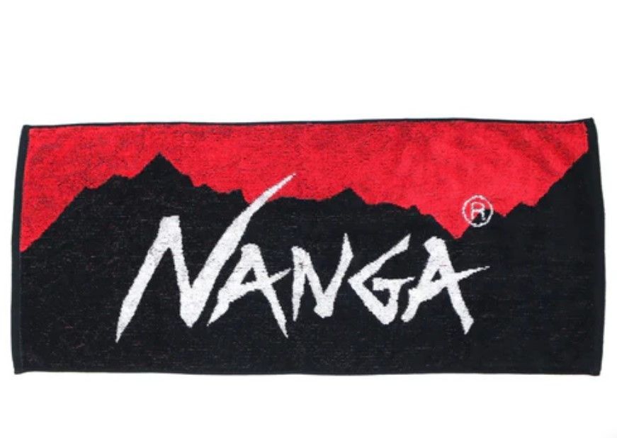 今治タオル NANGA LOGO BATH TOWEL | ナンガ ロゴ バスタオル RED×BLK 定価9900円