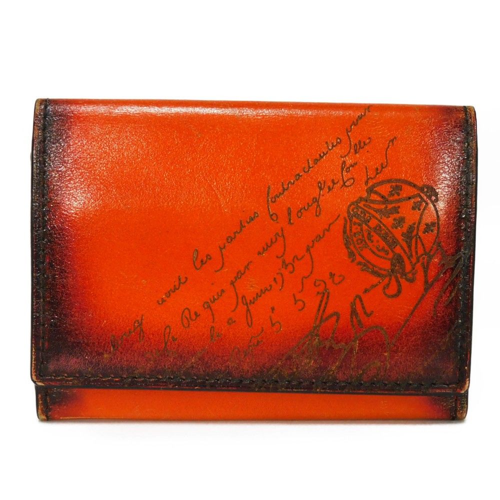 ベルルッティ Berluti カードケース 名刺入れ 赤 レッド（赤）系