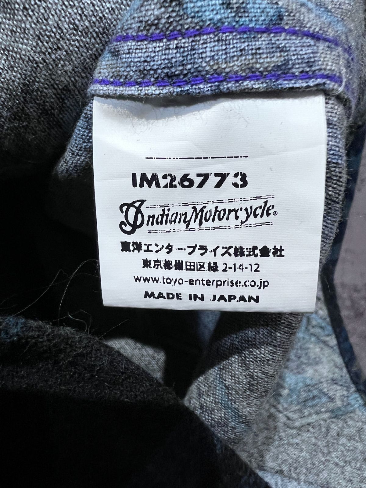 東洋エンタープライズ インディアンモーターサイクル ネイテイブ柄