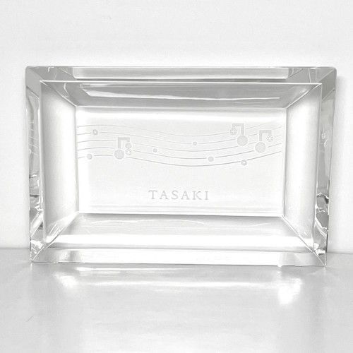 TASAKI タサキ バランス ノート プレート 2019年クリスマスノベルティ ノベルティ ガラス クリア インテリア小物 パーリーシンフォニー  ジュエリートレイ アクセサリートレー 音符柄 小皿 灰皿 スクエア 非売品 【中古】【k55457】 - メルカリ