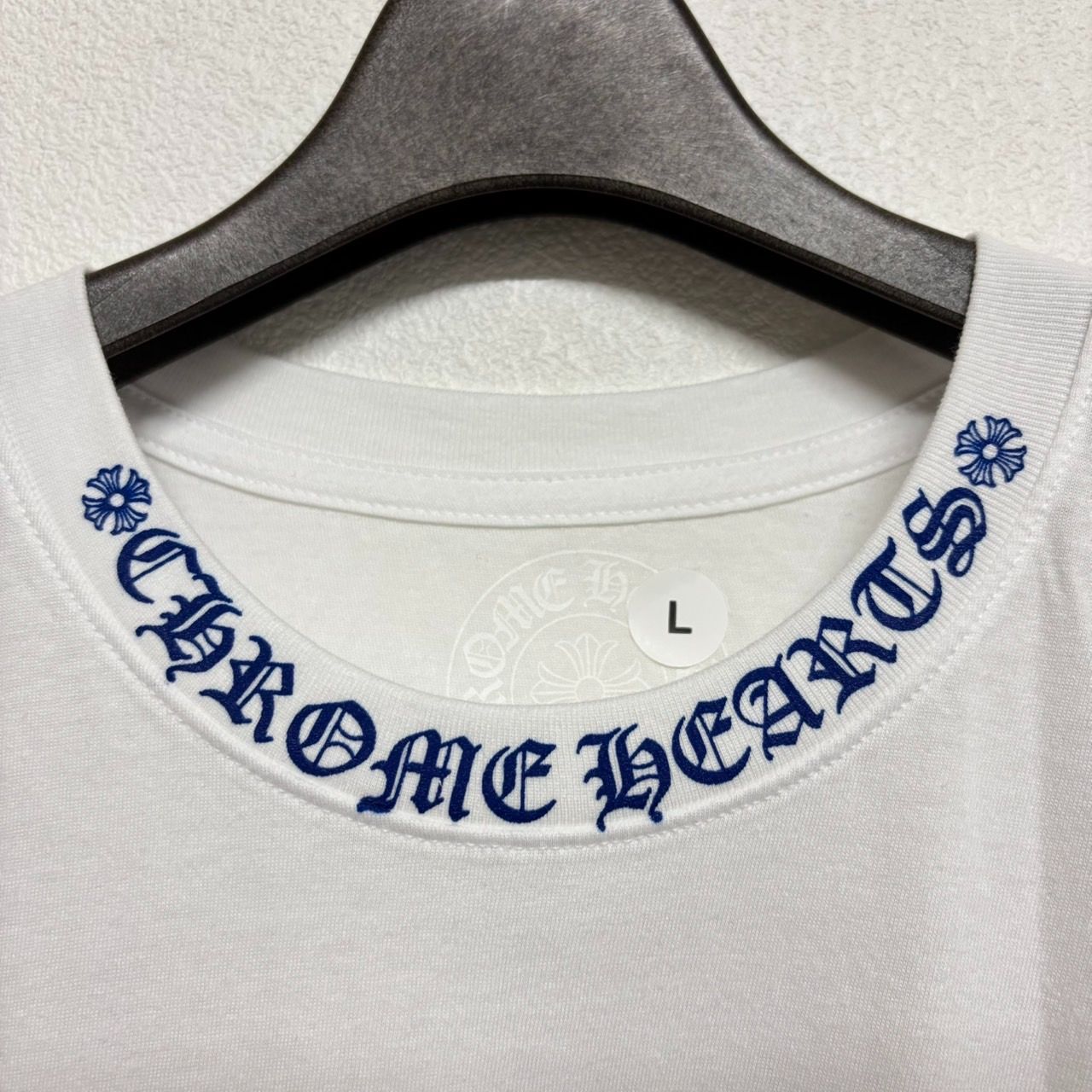 CHROME HEARTS クロムハーツ ネックロゴ Tシャツ クロムハーツTシャツ ネックロゴ ブラック|クロムハーツ通販専門
