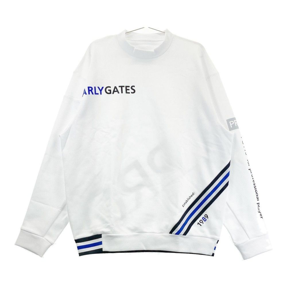 サイズ：6 PEARLY GATES パーリーゲイツ 2024年モデル 長袖プルオーバー クルーネック  ホワイト系 [240101263412]# ゴルフウェア メンズ ストスト